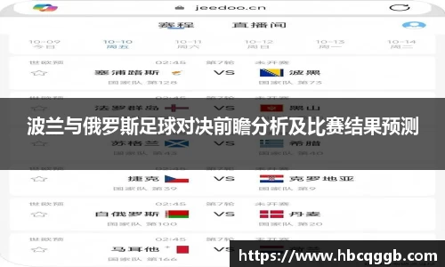 波兰与俄罗斯足球对决前瞻分析及比赛结果预测